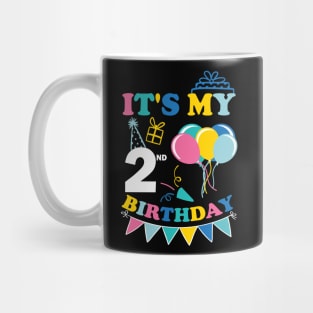 Kids It's My 2nd Birthday Celebrating two Years Mug